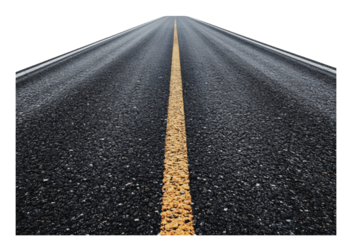 PNG Midday asphalt road to the horizon