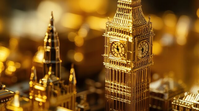 Golden Big Ben Model