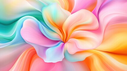 An abstract swirl of vibrant, fluid colors in pastel tones, creating a soft, blurred texture effect.