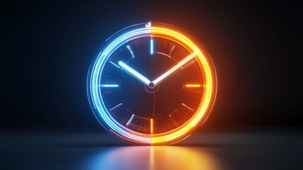 Circadian rhythm cycle, luminous biological clock concept, dynamic light