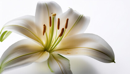 Fresh Lily flower isolated white