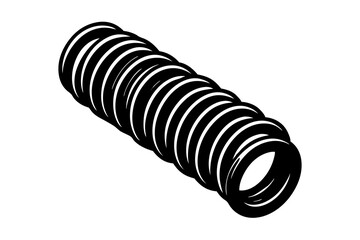 Metal spring on a white background vector art illustration