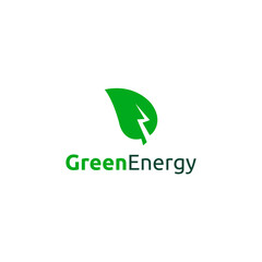 Green Energy Logo Vector Simple