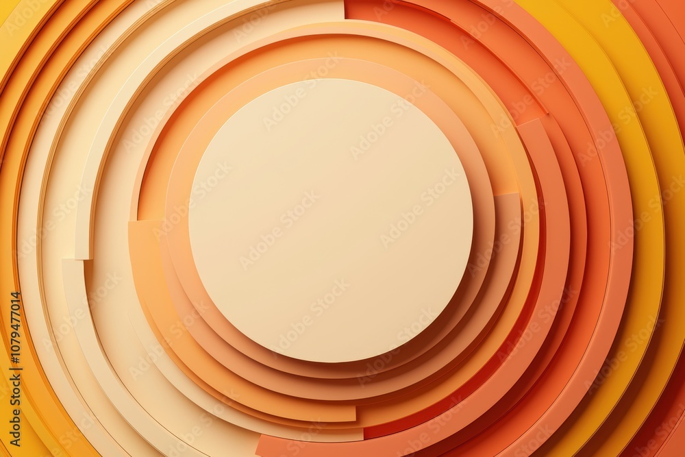 Poster freedom of choice abortion concept. abstract circular layers in warm hues create a vibrant and moder