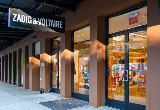 New York, New York, USA - November 9, 2024: Zadig & Voltaire clothing store in the meatpacking district.