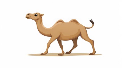 Isolated Camel on White Background