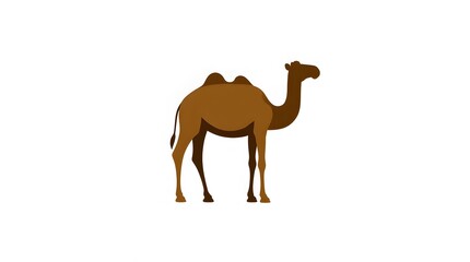 Isolated Camel on White Background