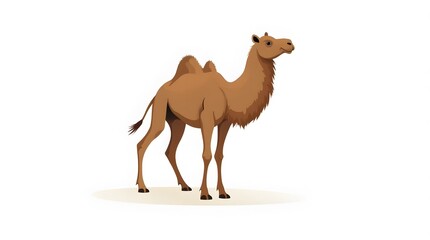 Isolated Camel on White Background