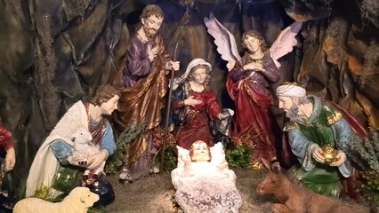 Birth of Christ Christmas nativity diorama