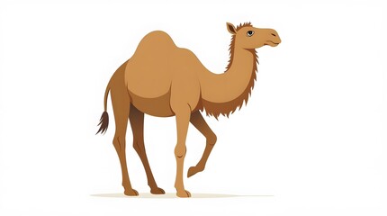 Isolated Camel on White Background