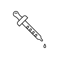 Eye Droper Icon Single Thin line vector art set