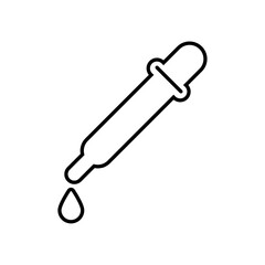 Eye Dropper Icon Single Thin line vector art set