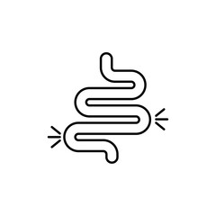 Intestine Icon Single Thin line vector art set