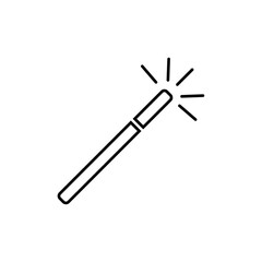 Magic Wand Icon Single Thin line vector art set