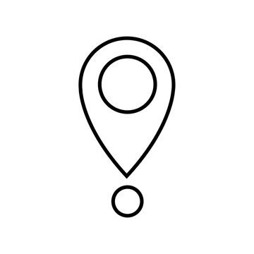 recommend clip art: Location Pin Icon Single Thin line vector art set