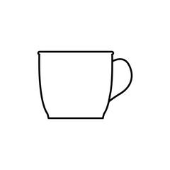 Mug Icon Single Thin line vector art set