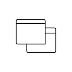 Pop Up Icon Single Thin line vector art set