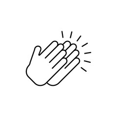 Clap Icon Single Thin line vector art set