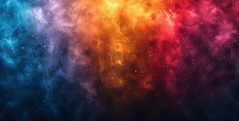 Obraz premium Psychedelic Grainy Gradient Abstract Black Background Retro 70s 80s Color Flow Wave Music Poster Design