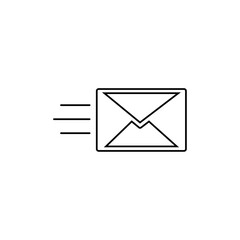 Envelope Icon Single Thin line vector art set