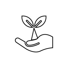 Environment Icon Single Thin line vector art set