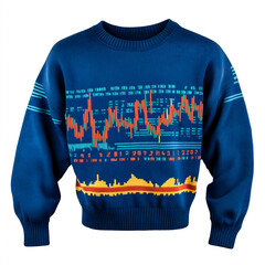 Stock market graphics themed Christmas jumper