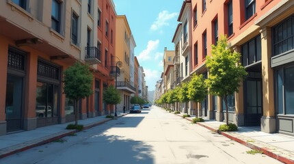 Obraz premium Urban Sketch of a Modern City Detailed Architectural Illustration