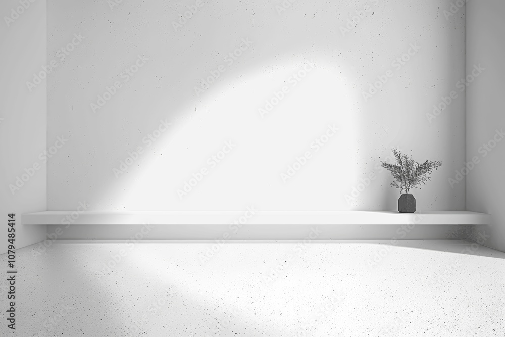 Poster minimalistic grey gradient white wall background for product display