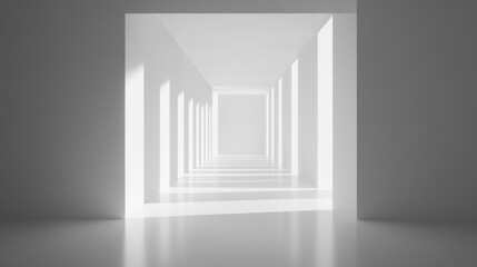 Fototapeta premium Abstract clean white background with a subtle texture and soft light shadows