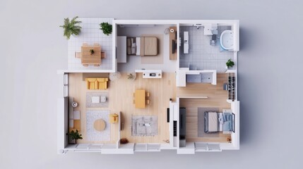 Top View of a Modern Apartment