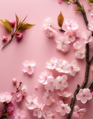 Obraz premium Fresh Cherry Blossom, background concept on natural background