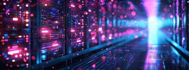 Obraz premium High Performance Data Center with Advanced Networking and Storage