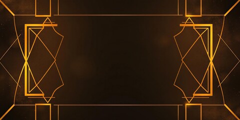 Elegant and luxurious design of golden geometric shapes on a shimmering background, celebration, stylish, metallic