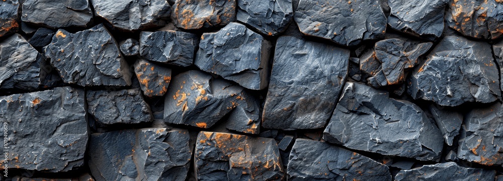 Poster black rock texture background. high-resolution dark stone surface. panoramic view for design.