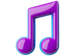 Vibrant Purple Music Note Icon for Creative Projects