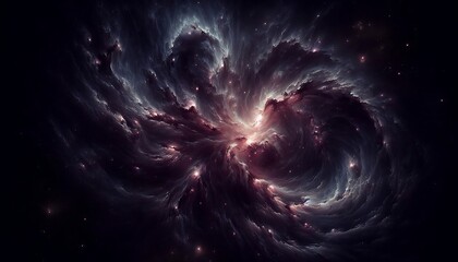 Cosmic dark background with faint purple highlights, exuding mystery and elegance.