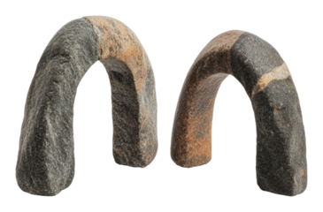 PNG Abstract stone sculptures on display