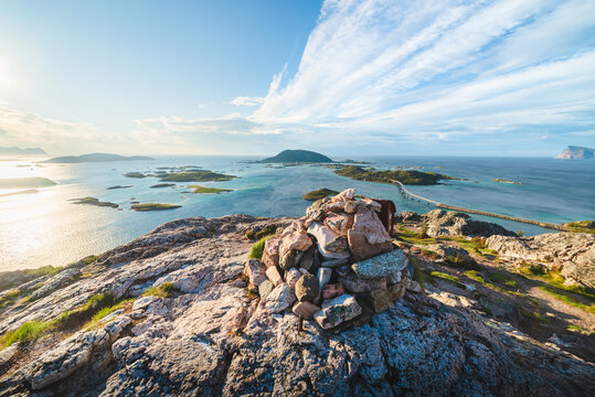 Summit With A View Of The Fjord - Powered by Adobe