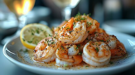 Gourmet dinner plate at an upscale restaurant