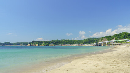 日本の海の風景【千葉県勝浦市】勝浦中央海水浴場