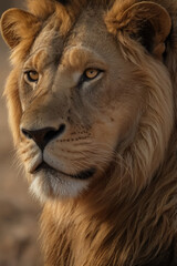 Obraz premium Lion king in natural background . King of jungle