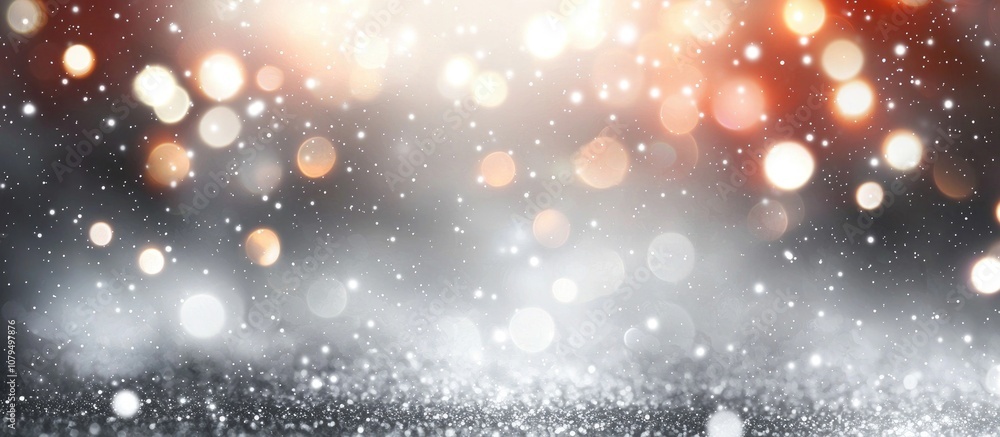 Poster abstract bokeh lights with light gray background