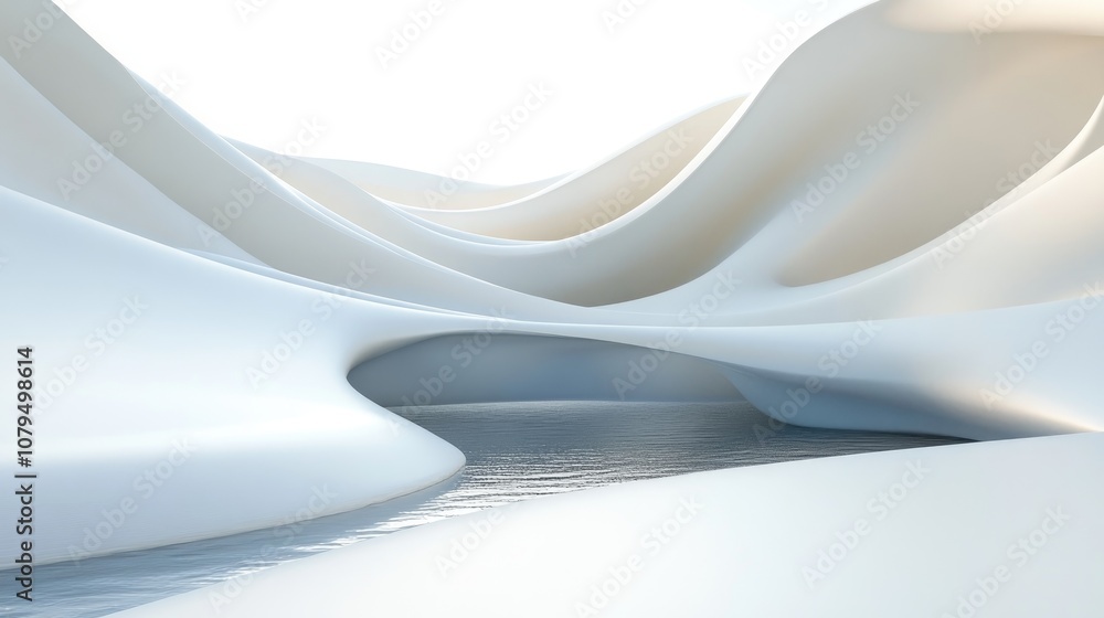 Fototapete Abstract 3D background featuring depth and realism ideal for product display 3D rendering