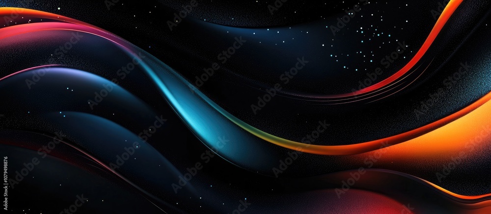 Poster abstract design background set on black