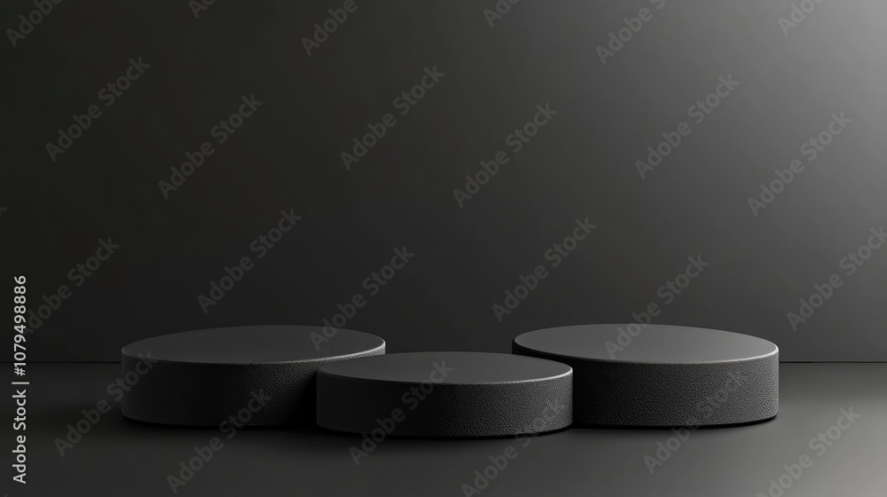 Aufkleber Abstract podium mock up for displaying product 3D rendering