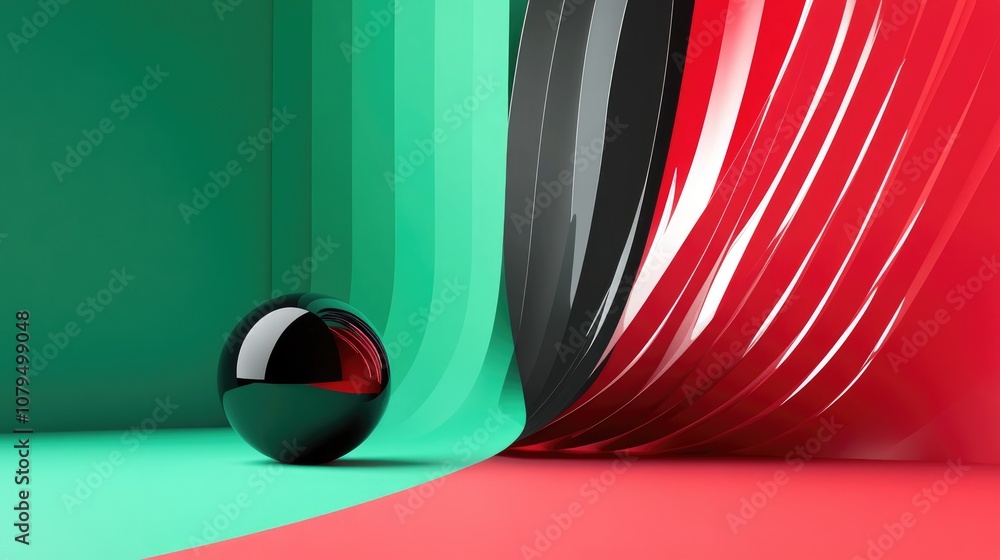 Poster sophisticated minimalist geometric background 3d illustration 3d rendering