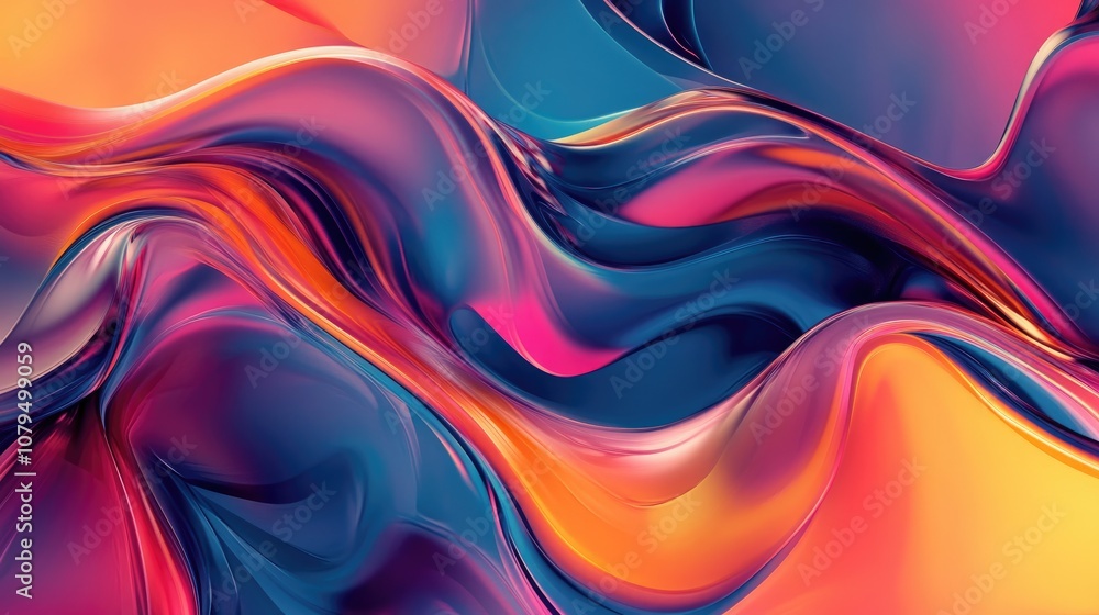 Poster Distorted text sample layout design