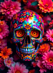 Mexican Sugar Skull with Modern Twist