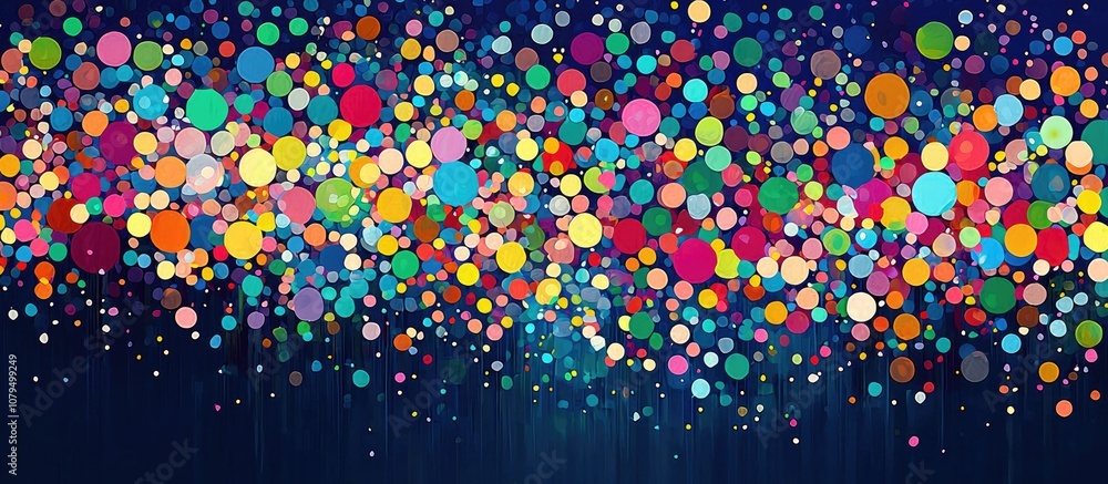 Poster amazing design colorful dots abstract