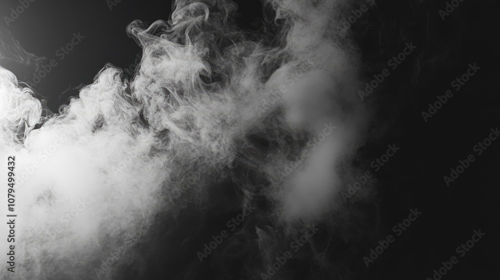 Poster white fog or smoke against a dark background creating a smoke effect for your images